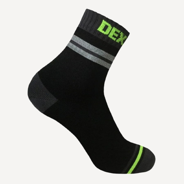 Носки мембранные DexShell Pro Visibility Cycling (; XL (46-48); Черный/Серый/Зеленый)